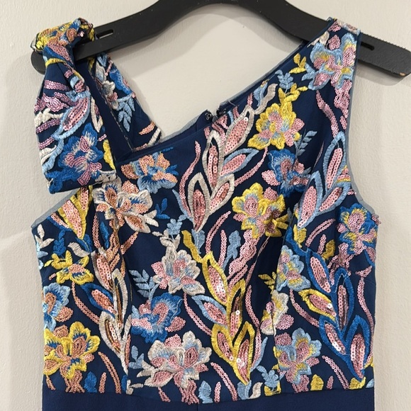 JS Collections Nova Bow Palazzo sequin evening wear jumpsuit - Picture 4 of 9